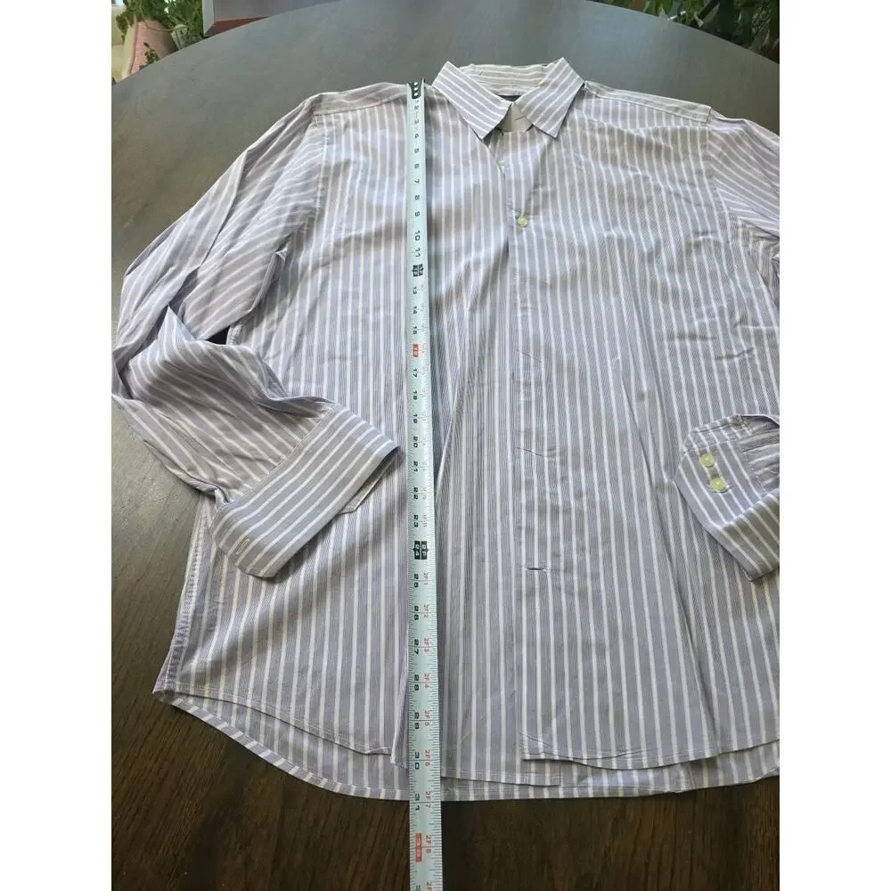Express Design Studio Shirt Mens XL 17-17.5 Modern Fit Button Up French‎ Cuff